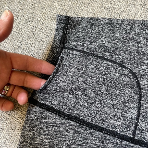 Lululemon Wunder Under High Rise Leggings 7/8. Size 4. Dark Heather Gray Luon. - Picture 5 of 7